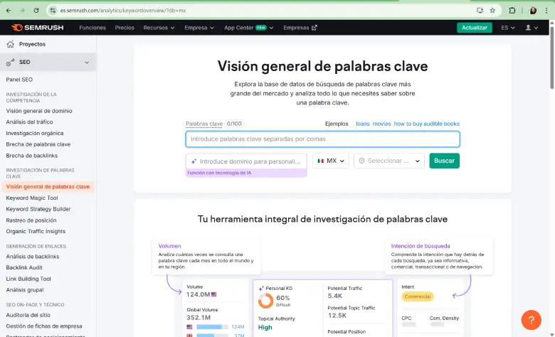 Herramienta para SEO SEMRUSH