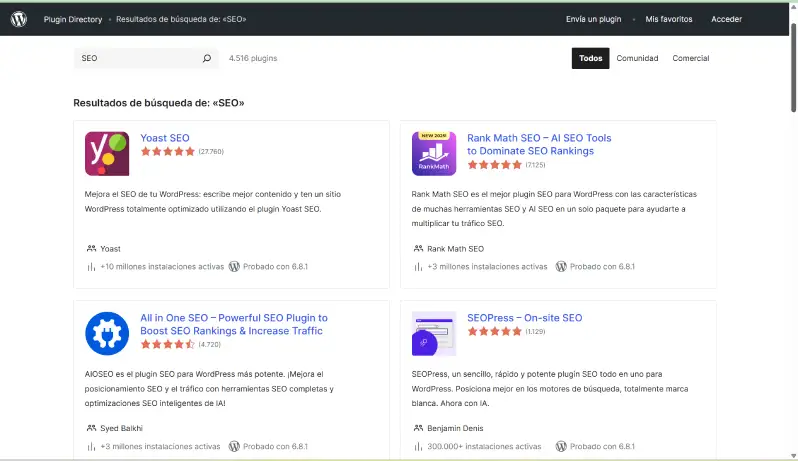 Plugins para SEO Plugins SEO